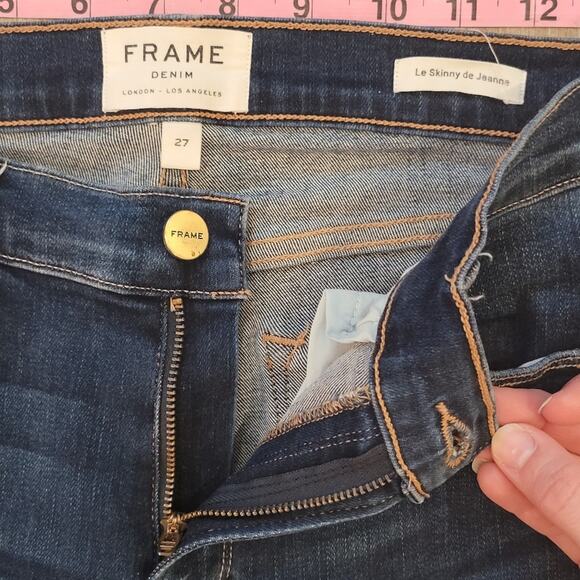 Frame Jeans Women Size 27 Le Skinny de Jeanne Mid-Rise Cropped Capri Denim - Picture 6 of 8